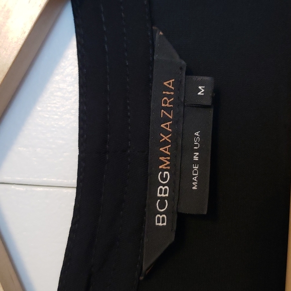 BCBG MaxAzria Black Wrap Midi Dress - Picture 5 of 7